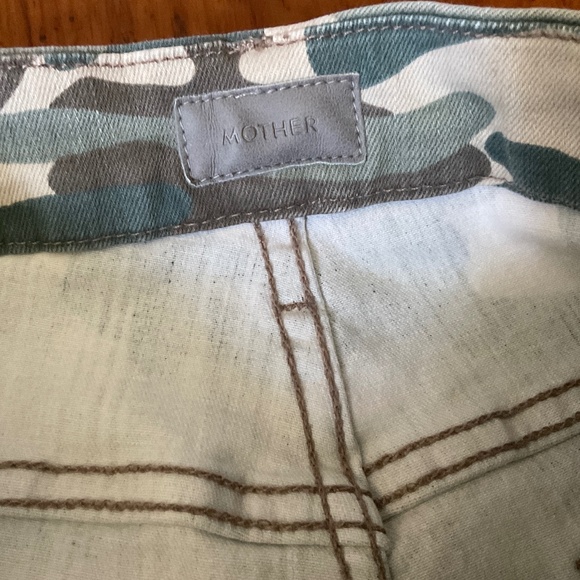 Mother High Waisted Looker Ankle Fray Camo Jeans sz27 - Picture 11 of 14